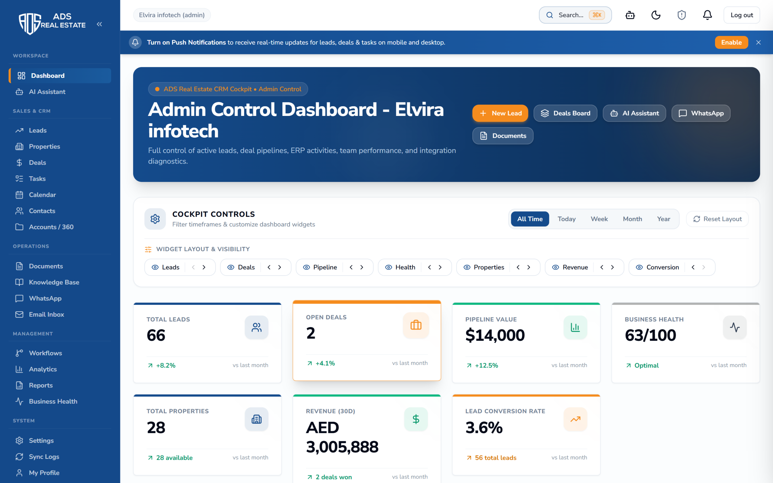 ADS Real Estate Platform <span>with Autonomous AI & WhatsApp Workflows</span>