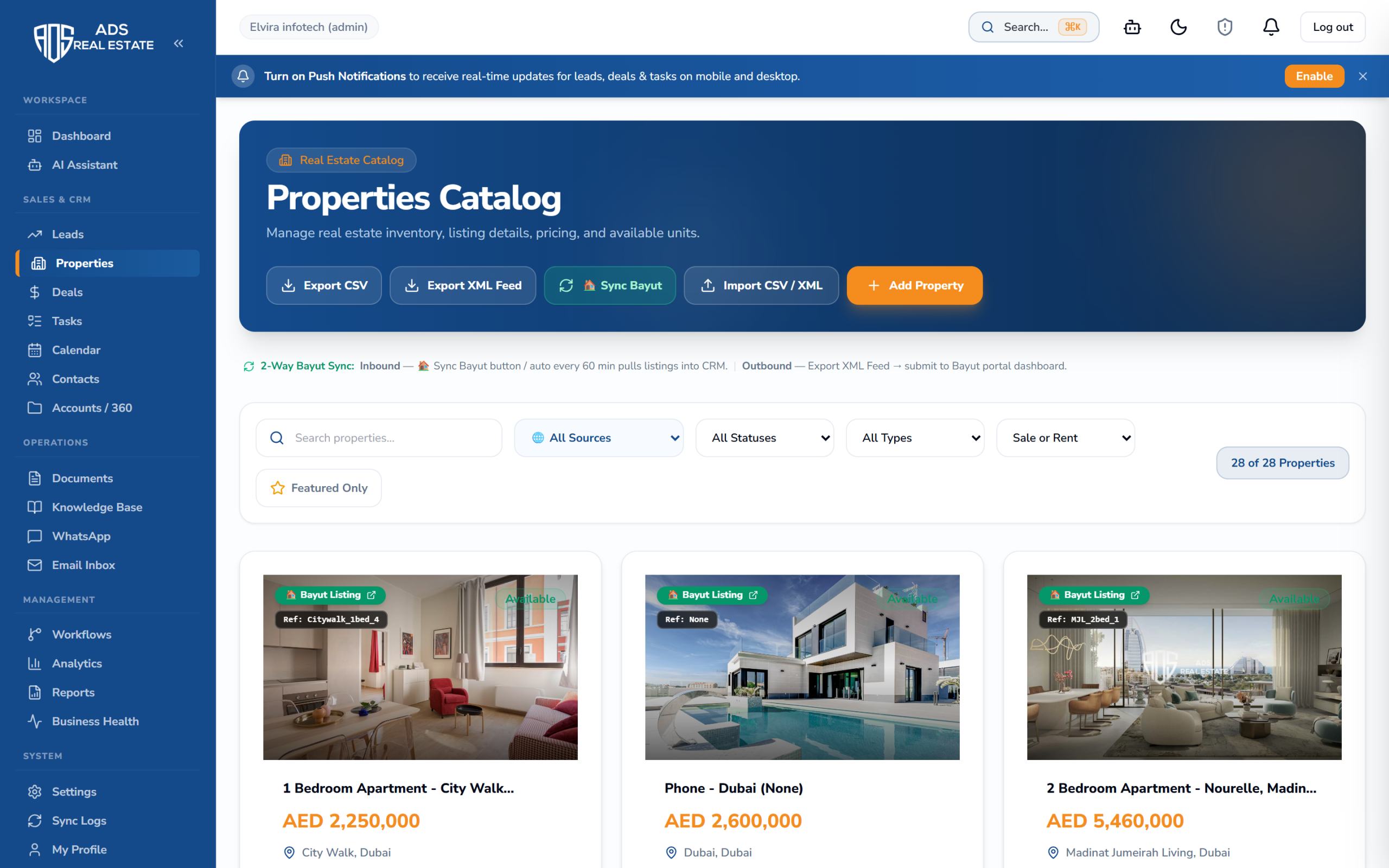 ADS Real Estate Platform <span>with Autonomous AI & WhatsApp Workflows</span>