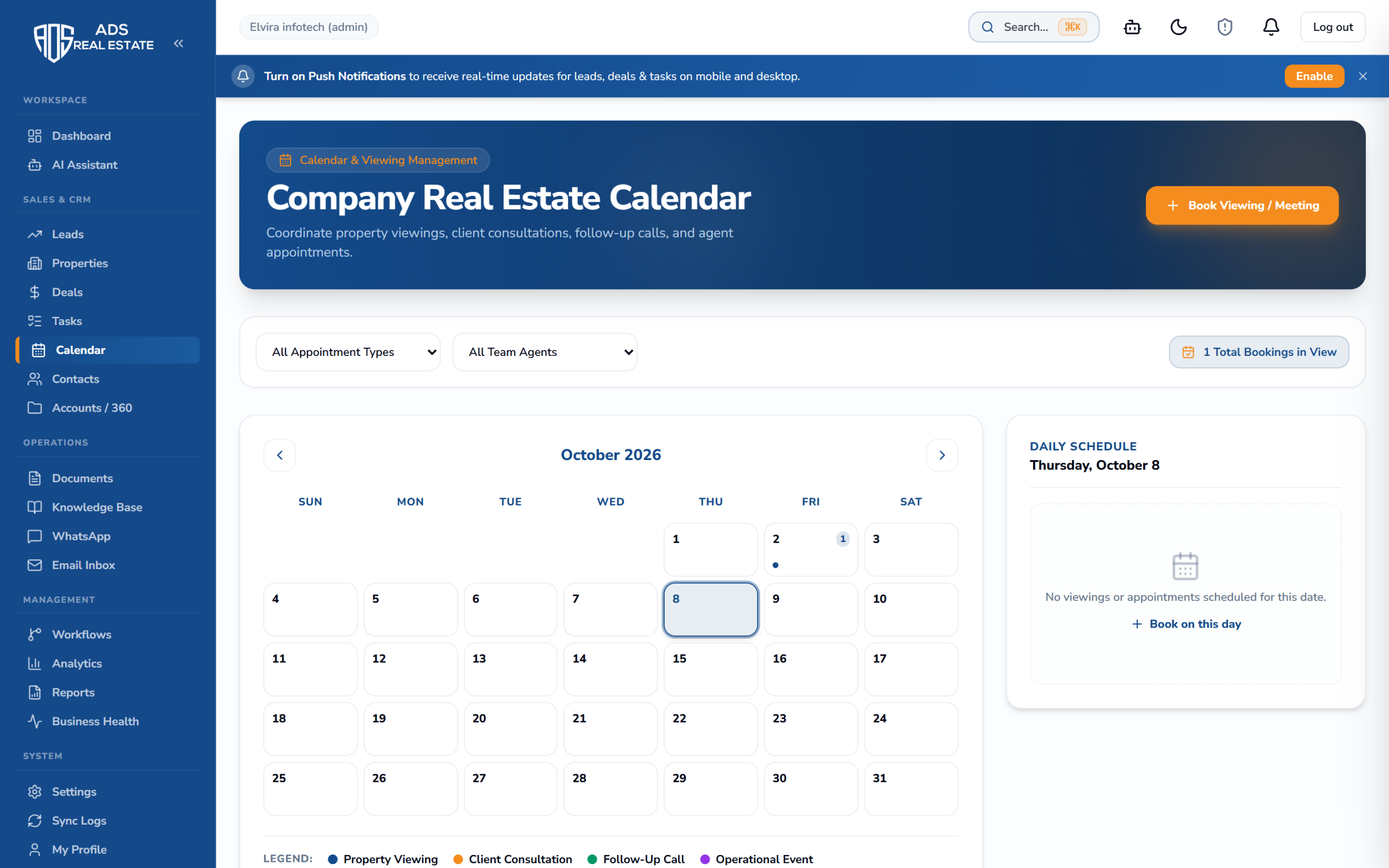 ADS Real Estate Platform <span>with Autonomous AI & WhatsApp Workflows</span>