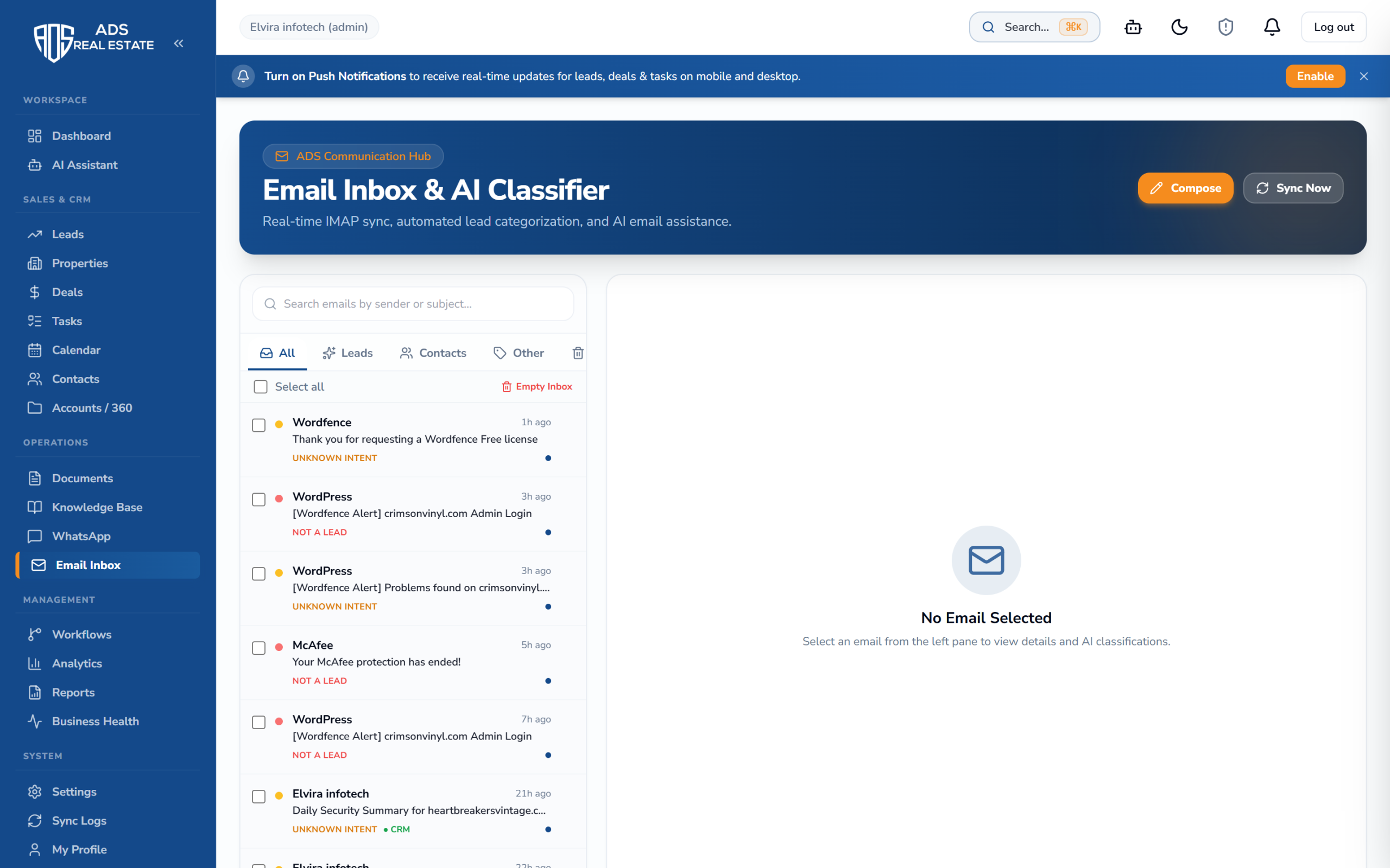 ADS Real Estate Platform <span>with Autonomous AI & WhatsApp Workflows</span>