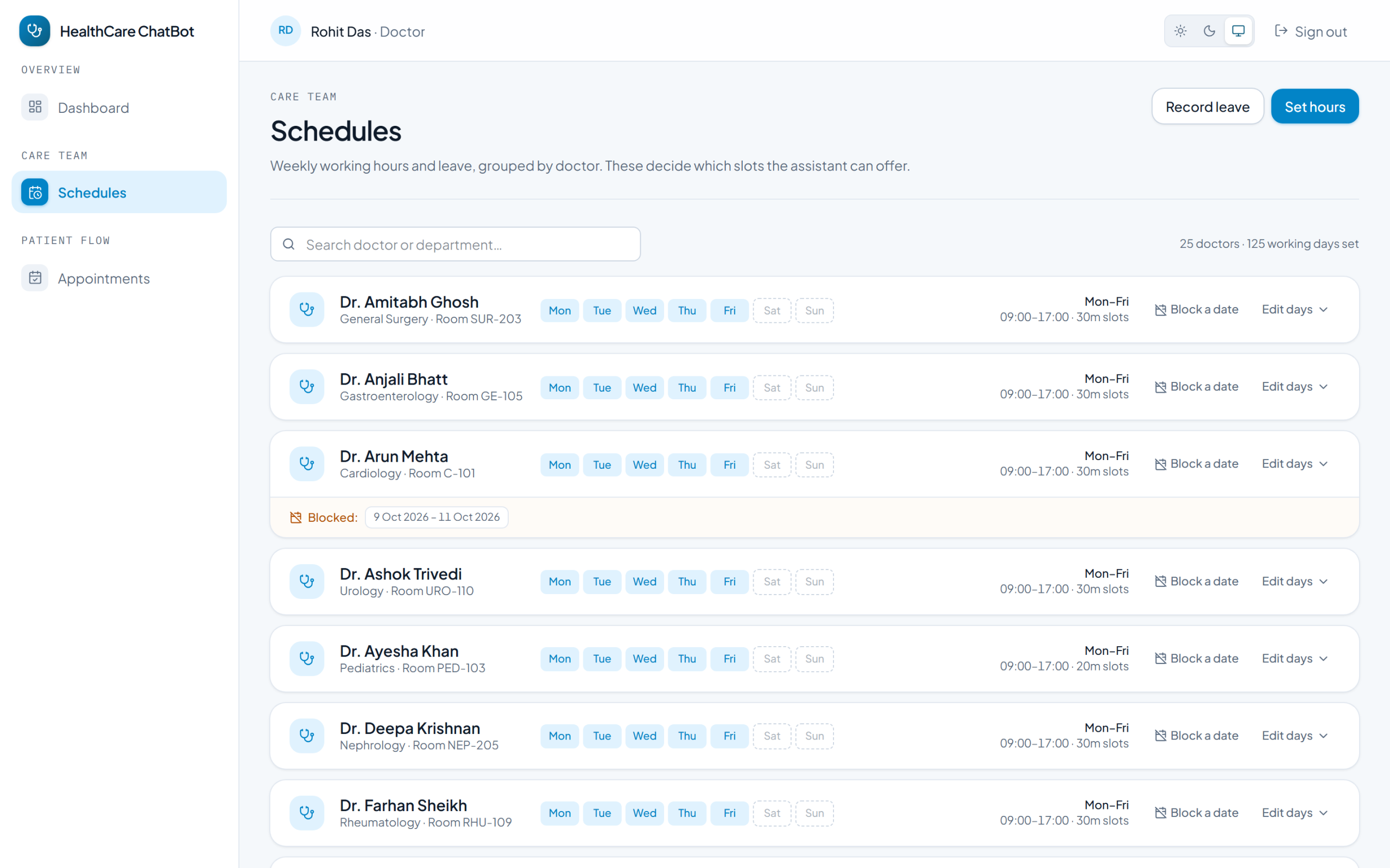 HealthCare AI Chatbot & Clinical Appointment Platform <span>with Autonomous Triage & Scheduling</span>
