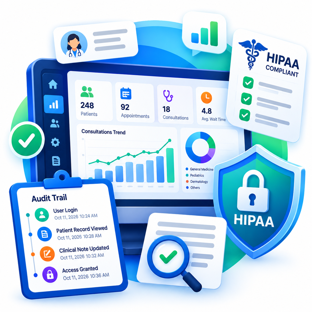 Clinical Performance Analytics & HIPAA Security Audit Trail 