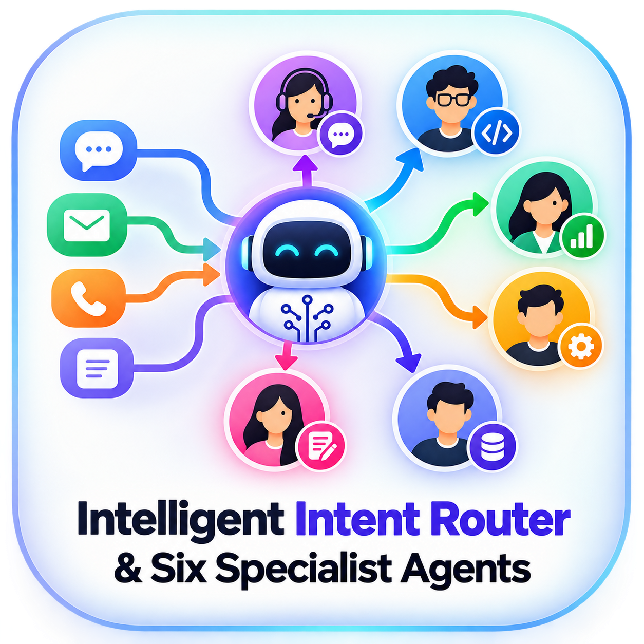 Intelligent Intent Router & Six Specialist Agents 