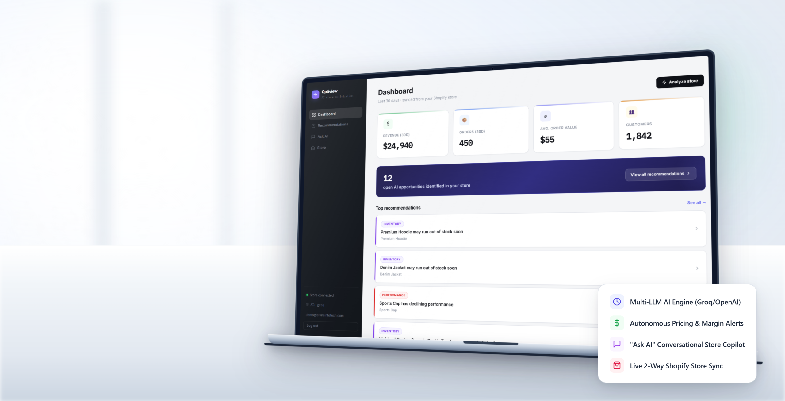 Optiview <span>Autonomous AI E-Commerce Optimization & Multi-LLM Engine</span>