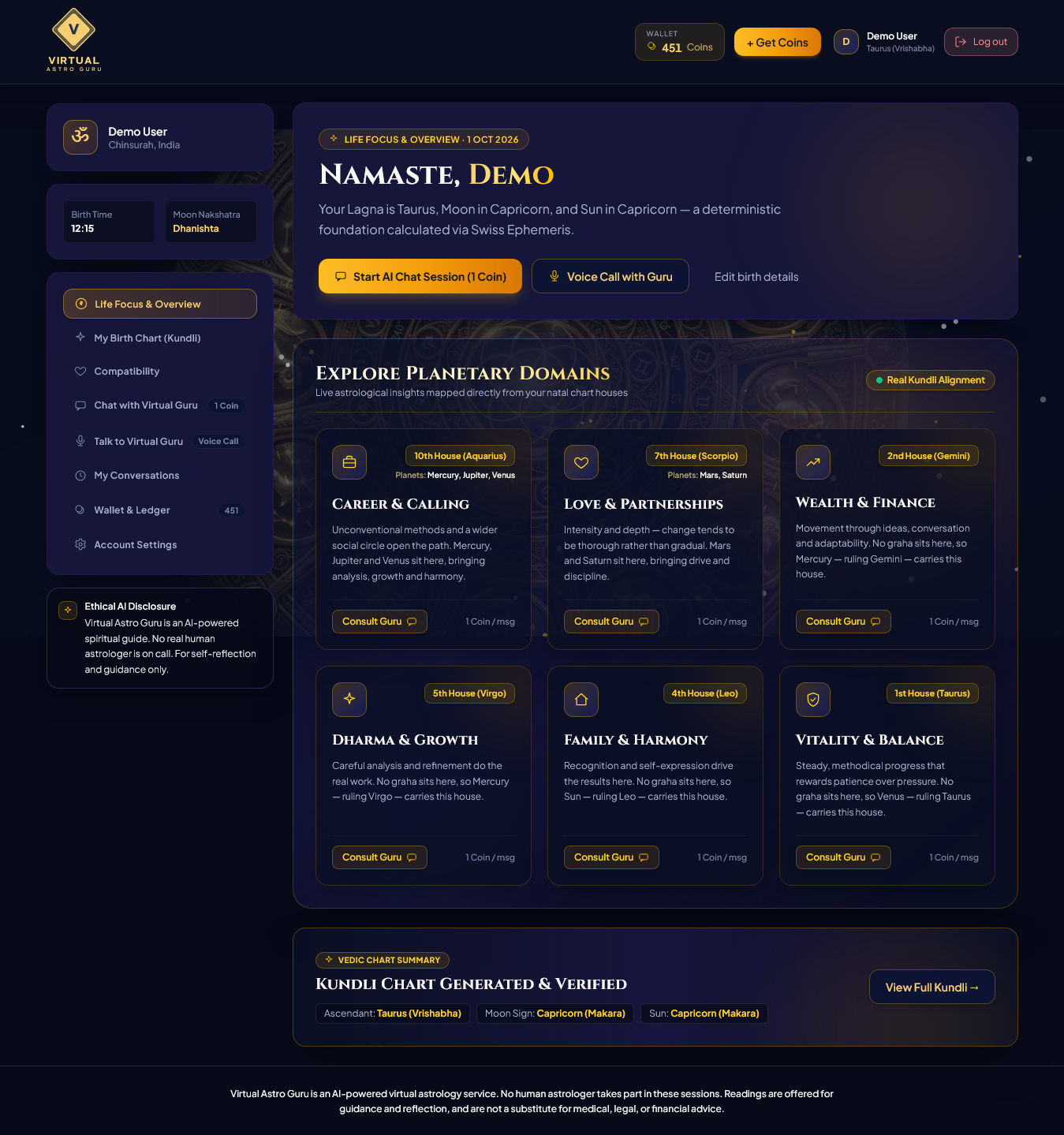 AI-Powered Vedic Astrology Platform <span>with Live Voice Consultations</span>