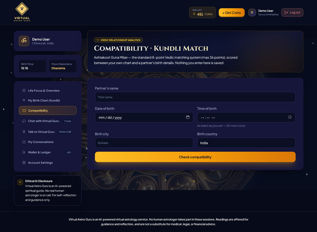 AI-Powered Vedic Astrology Platform <span>with Live Voice Consultations</span>