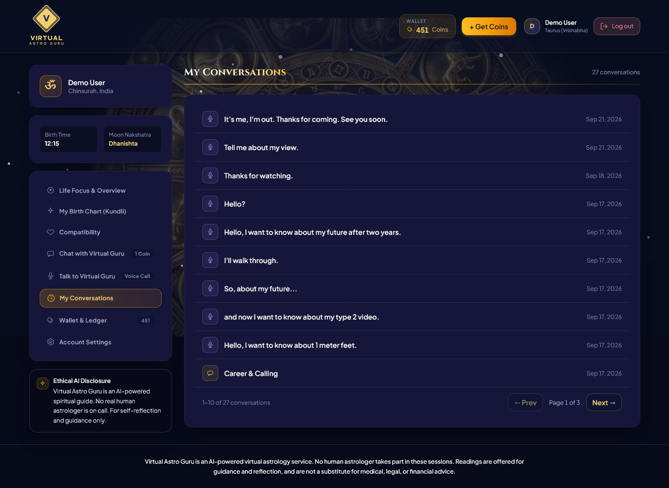 AI-Powered Vedic Astrology Platform <span>with Live Voice Consultations</span>